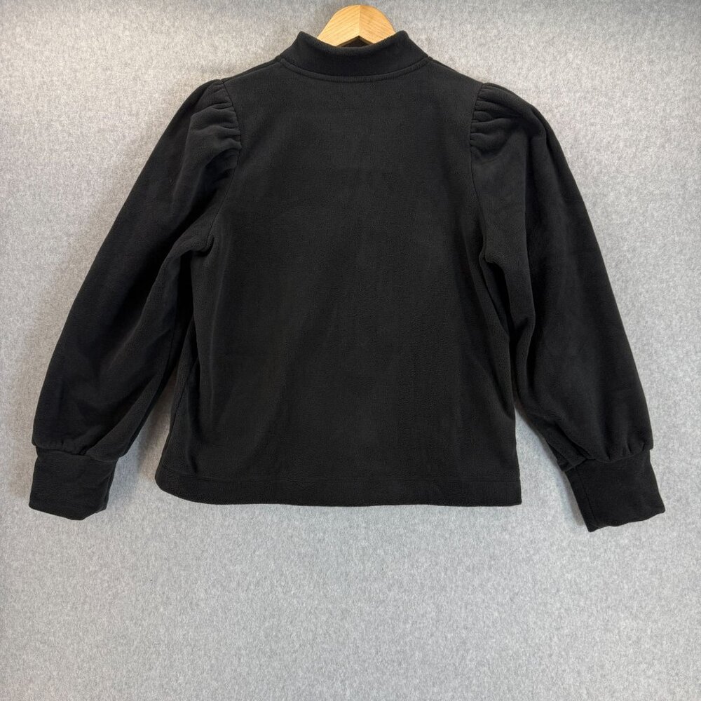 Lilly Pulitzer Size Large Cabello Fleece Jacket Sweater Black Full Zip Pockets - Picture 5 of 9